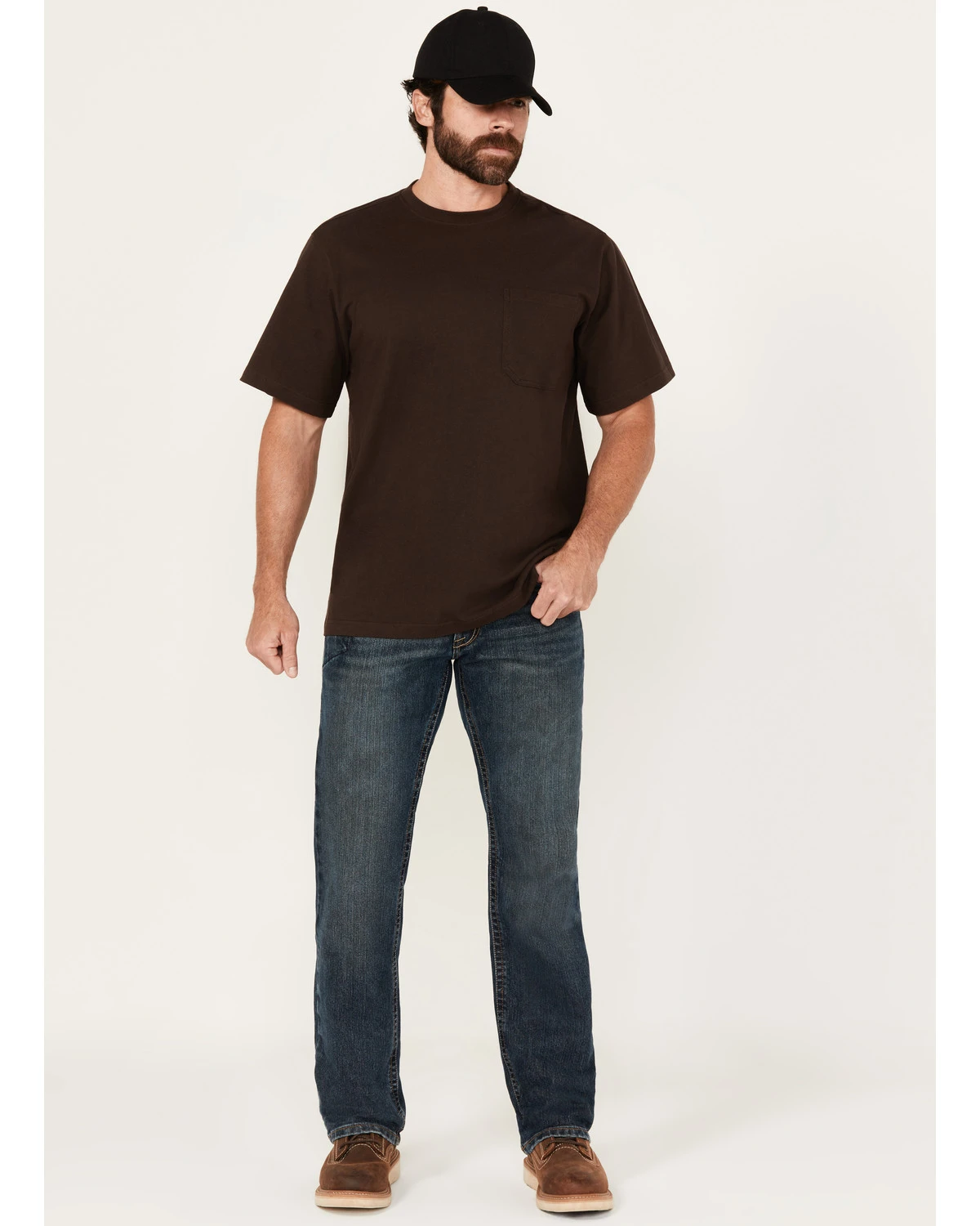 Ariat Men's Rebar M5 Durastretch Dark Wash Low Rise Straight Jeans 4 Ariat Men's Rebar M5 Durastretch Dark Wash Low Rise Straight Jeans - Image 2