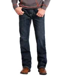 Rock & Roll Denim Men's FR Double Barrel Relaxed Fit Bootcut Jeans -Fashion Store 0864K2 88 P2