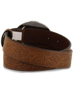 Cody James Men's Bronc Buckle Tooled Leather Belt -Fashion Store 1202H7 22 D2