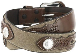 Nocona Men's Roughout Overlay Western Belt -Fashion Store 1202N6 41 P2