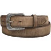 Lucchese Men's Tan Mad Dog Goat Leather Belt -Fashion Store 120W15 22 P1