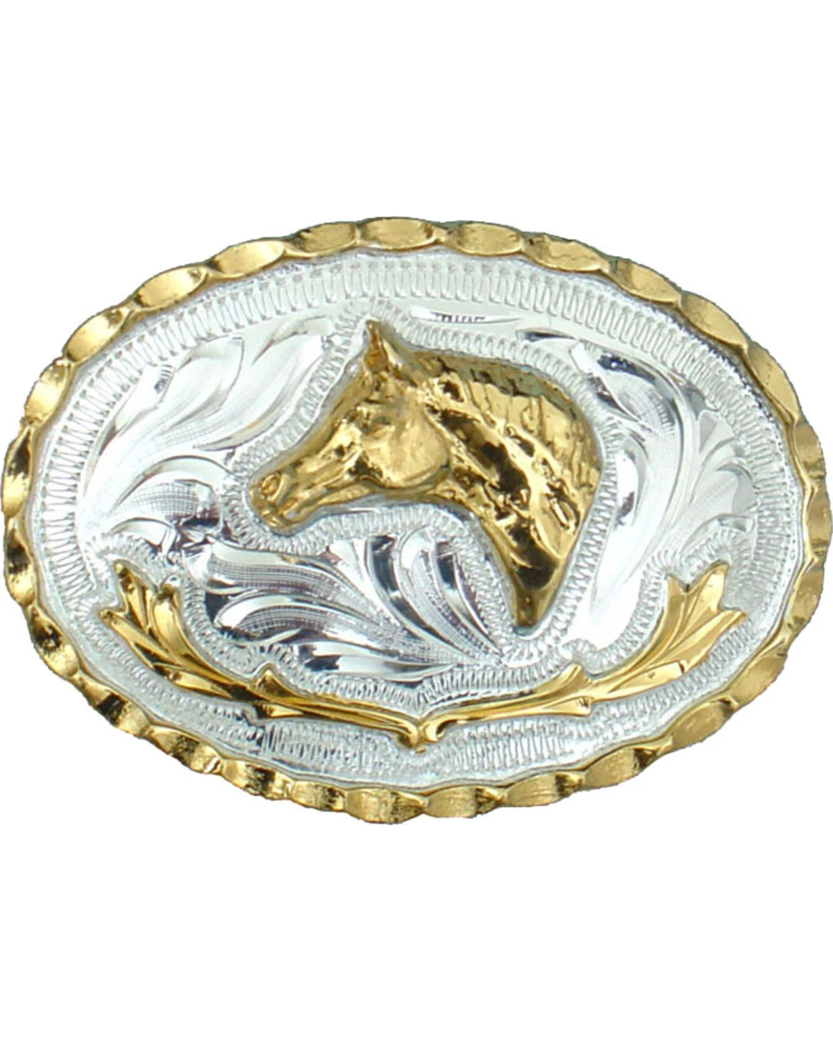Western Express Men's Silver Small Horsehead German Belt Buckle 3 Western Express Men's Silver Small Horsehead German Belt Buckle