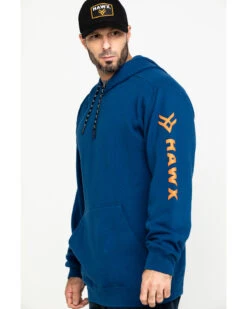 Hawx® Men's Logo Sleeve Performance Fleece Hooded Work Sweatshirt - Big & Tall -Fashion Store 2000284117 400 P3