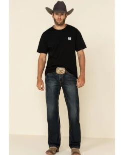 Rock & Roll Denim Men's Dark Reflex Double Barrel Relaxed Straight Jeans -Fashion Store 2000323846 402 P2