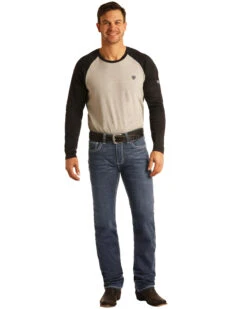 Rock & Roll Denim Men's FR Dark Reflex Revolver Slim Straight Work Jeans -Fashion Store 2000323863 401 P5