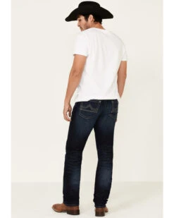 Rock 47 By Wrangler Men's Boogie Woogie Dark Stretch Slim Straight Jeans -Fashion Store 2000331422 400 P3