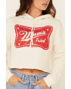 Country Deep Women's Mama Tried Graphic Cropped Hooded Sweatshirt 10 Country Deep Women's Mama Tried Graphic Cropped Hooded Sweatshirt -Fashion Store 2000333441 103 P4