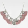 Prime Time Women's Pink Tassel & Silver Concho Necklace -Fashion Store 2000334028 040 P1