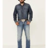 Cinch Men's Ian Medium Stonewash Performance Slim Bootcut Jeans -Fashion Store 2000334656 402 P1