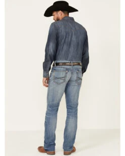 Cinch Men's Ian Medium Stonewash Performance Slim Bootcut Jeans 7 Cinch Men's Ian Medium Stonewash Performance Slim Bootcut Jeans -Fashion Store 2000334656 402 P2