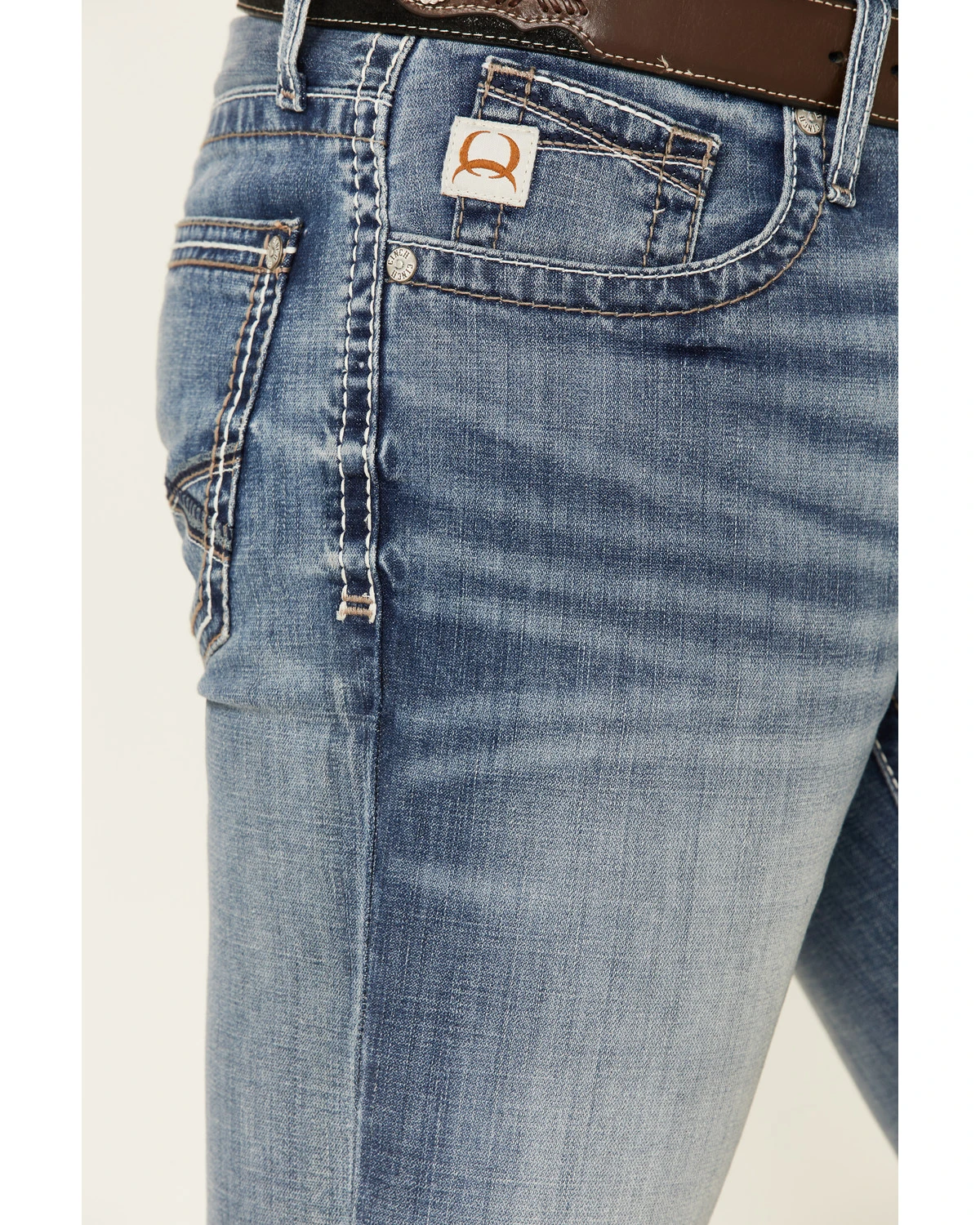 Cinch Men's Ian Medium Stonewash Performance Slim Bootcut Jeans 5 Cinch Men's Ian Medium Stonewash Performance Slim Bootcut Jeans - Image 3