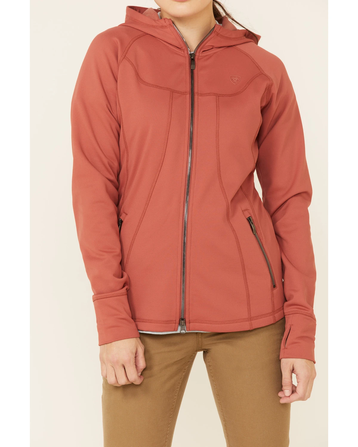Ariat Women's Marsala Attain Thermal Zip-Front Hoodie 5 Ariat Women's Marsala Attain Thermal Zip-Front Hoodie - Image 3