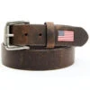 Hawx Men's Brown Leather Flag Tip Belt 1 Hawx Men's Brown Leather Flag Tip Belt -Fashion Store 2000342005 200 P1
