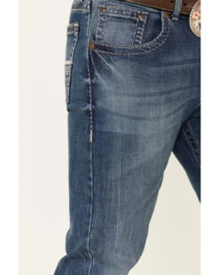 Rock 47 By Wrangler Men's Melody Medium Wash Stretch Slim Bootcut Jeans -Fashion Store 2000342099 400 P4