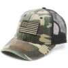 H3 Sportgear Men's Camo Print Americana Patch Mesh Back Trucker Cap -Fashion Store 2000346030 340 P1