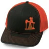 Oil Field Hats Men's Charcoal & Orange Bean Stitch Fade Trucker Cap -Fashion Store 2000346206 022 P1
