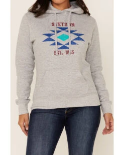 Stetson Women's Southwestern Logo Fleece Pullover Hoodie -Fashion Store 2000346354 020 P3