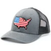 Oil Field Hats Men's Gray & Black American Flag US Patch Mesh-Back Ball Cap -Fashion Store 2000350290 022 P1