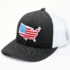 Oil Field Hats Men's Black & White American Flag US Patch Mesh-Back Ball Cap -Fashion Store 2000350293 001 P1