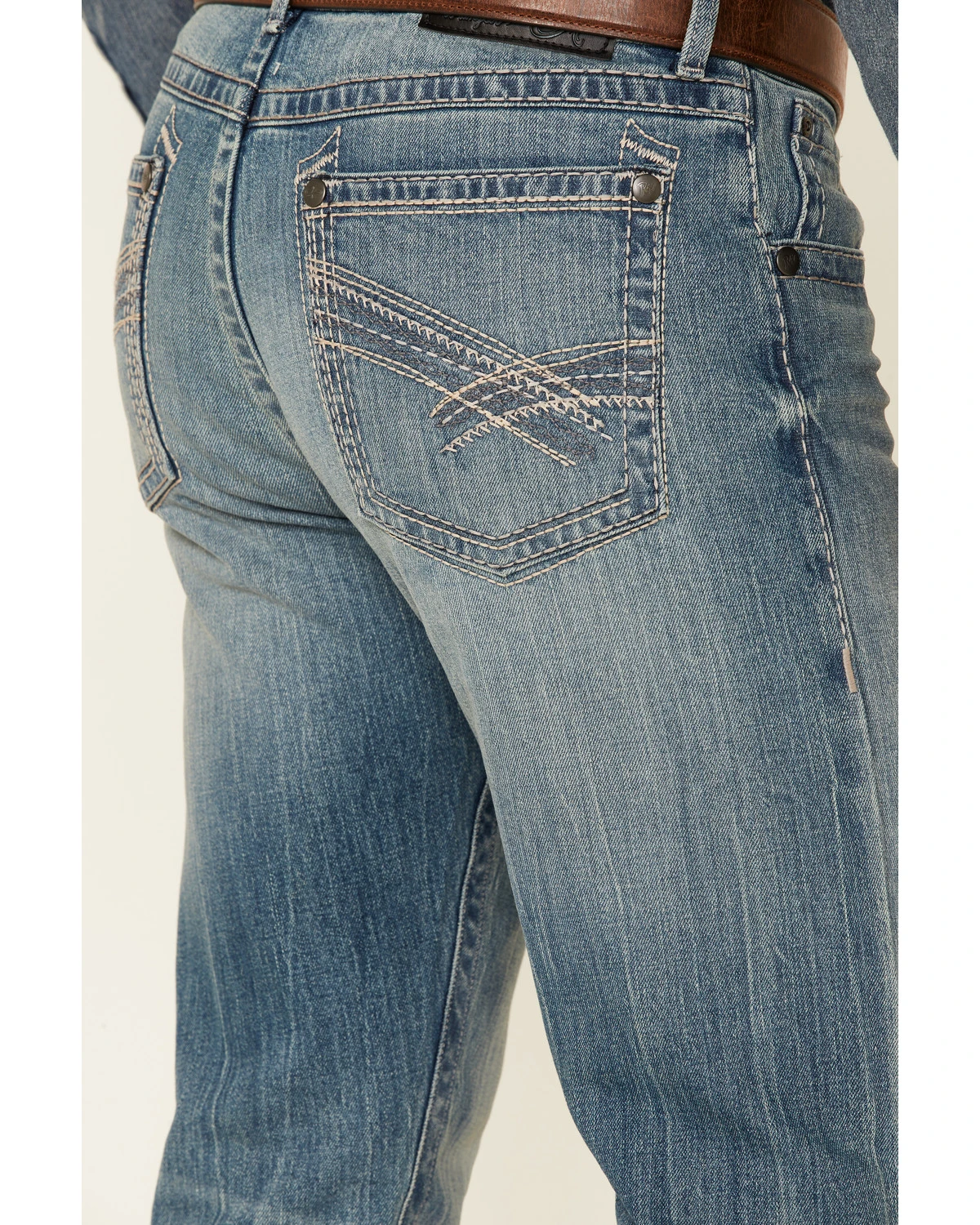 Rock 47 By Wrangler Men's Cochran Medium Wash Stretch Slim Straight Jeans 6 Rock 47 By Wrangler Men's Cochran Medium Wash Stretch Slim Straight Jeans - Image 4