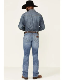 Wrangler Retro Green Men's Sienna Medium Wash Stretch Slim Bootcut Jeans 9 Wrangler Retro Green Men's Sienna Medium Wash Stretch Slim Bootcut Jeans -Fashion Store 2000350745 400 P4