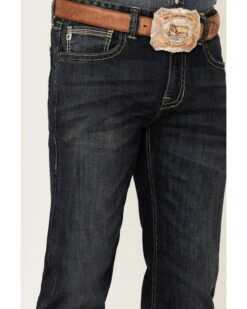 Rock & Roll Denim Men's Vintage Dark Revolver Stretch Slim Straight Jeans -Fashion Store 2000351108 400 P4