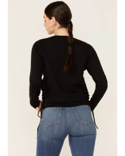 Shyanne Women's Namaste Yall Side Lacing Long Sleeve Graphic Sweatshirt -Fashion Store 2000351336 001 P3