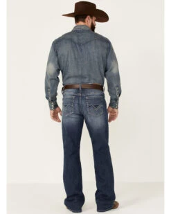 Cody James Men's Double Kicker Medium Dark Wash Stretch Relaxed Bootcut Jeans -Fashion Store 2000351797 400 P3