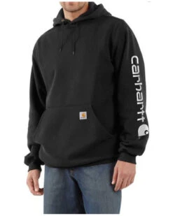 Carhartt Men's FR Force Midweight Sleeve Logo Hooded Work Sweatshirt - Tall