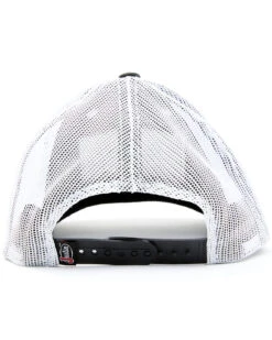 Justin Men's Black Thin Line Embroidered Flag Mesh-Back Ball Cap -Fashion Store 2000353915 001 P3