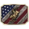 Montana Silversmiths Men's Patriot Bull Rider Belt Buckle -Fashion Store 2000354037 900 P1