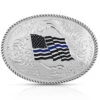 Montana Silversmiths Men's Thin Blue Line Flag Belt Buckle -Fashion Store 2000355698 040 P1