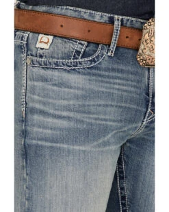 Cinch Men's Ian Medium Stonewash Performance Stretch Slim Bootcut Jeans -Fashion Store 2000355871 402 P2