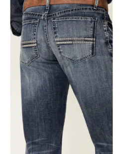 Cinch Men's White Label Medium Stonewash Performance Stretch Relaxed Straight Jeans -Fashion Store 2000355910 402 P4
