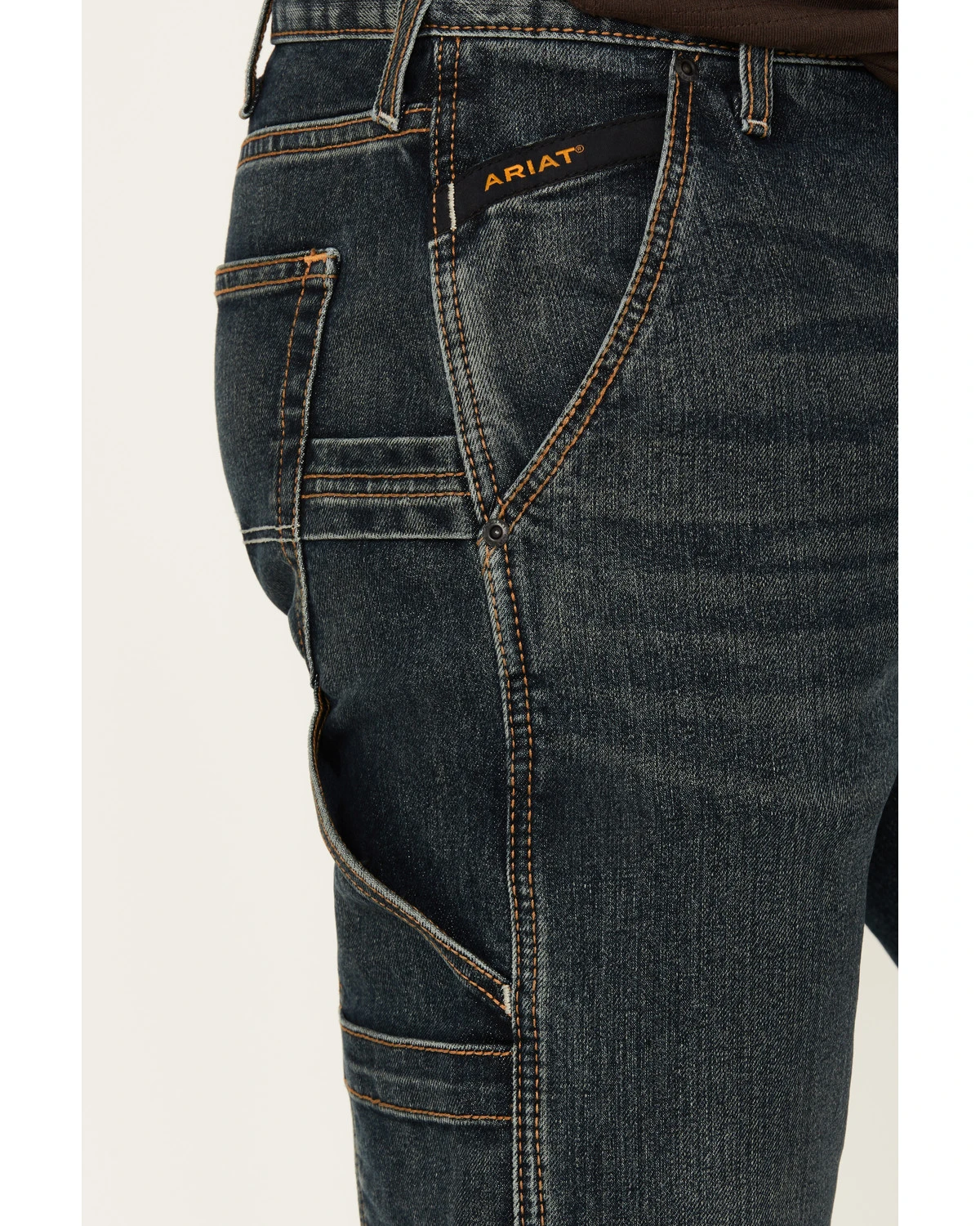 Ariat Men's Rebar M7 McCoy Dark Wash Durastretch Slim Straight Work Jeans 4 Ariat Men's Rebar M7 McCoy Dark Wash Durastretch Slim Straight Work Jeans - Image 2