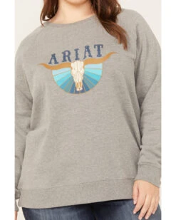 Ariat Women's R.E.A.L. Pacific Steerhead Sweatshirt - Plus -Fashion Store 2000357026 070 P3