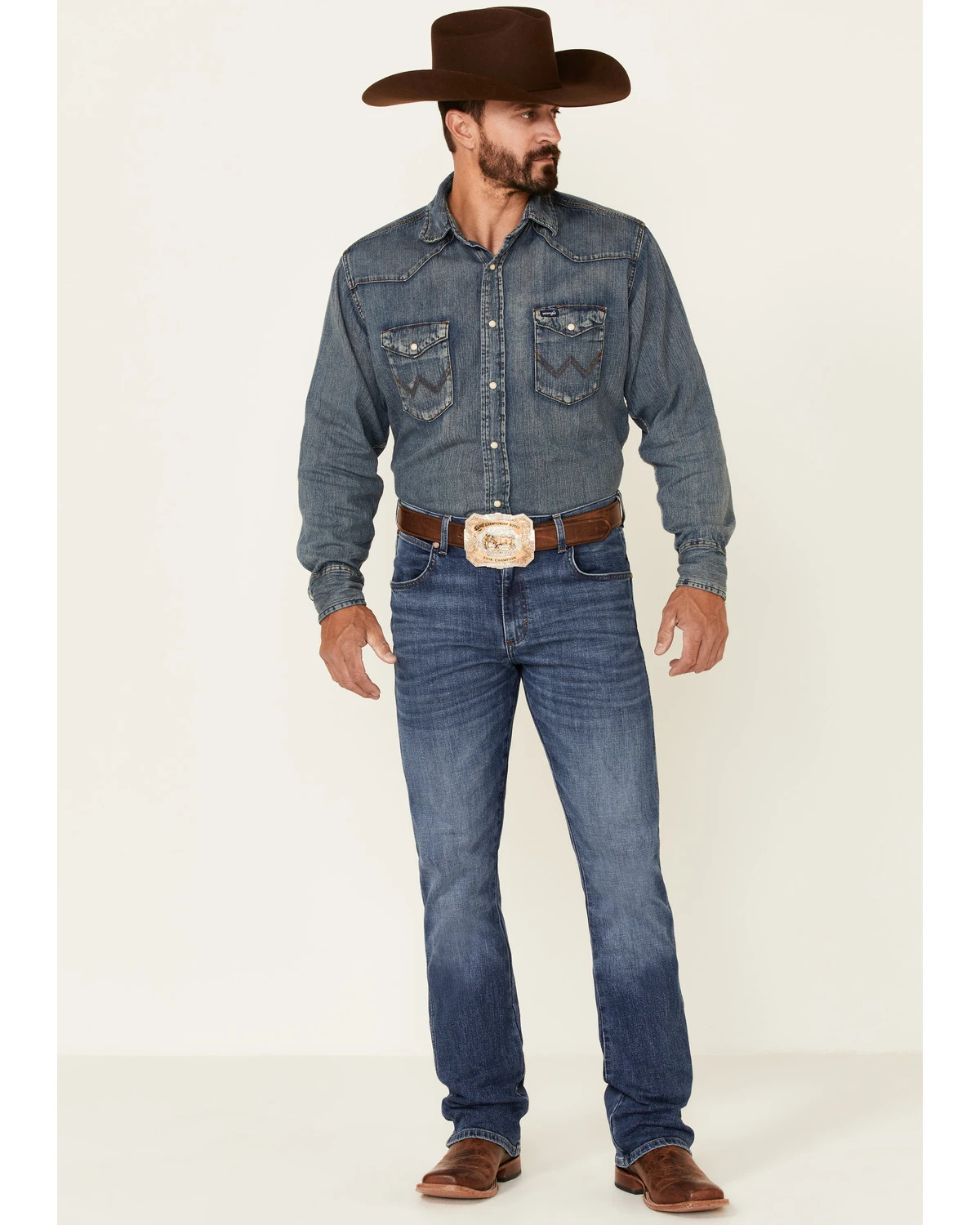 Wrangler Retro Men's Nightsky Medium Wash Stretch Slim Bootcut Jeans - Long 3 Wrangler Retro Men's Nightsky Medium Wash Stretch Slim Bootcut Jeans - Long