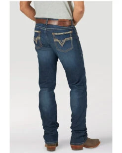 Rock 47 By Wrangler Men's Ruckett Dark Wash Stretch Slim Straight Jeans -Fashion Store 2000358077 400 P3