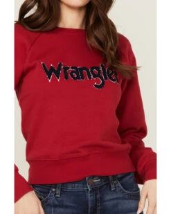 Wrangler Women's Chenille Logo Cropped Sweatshirt -Fashion Store 2000358085 600 P3