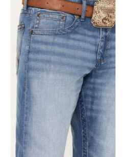 Rock 47 By Wrangler Men's Barlow Light Wash Slim Straight Jeans -Fashion Store 2000359726 412 P2