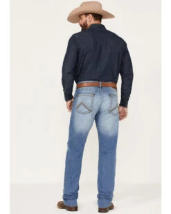 Rock 47 By Wrangler Men's Barlow Light Wash Slim Straight Jeans -Fashion Store 2000359726 412 P3
