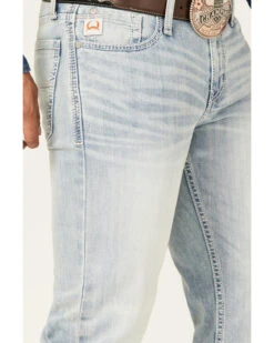 Cinch Men's Ian Light Stonewash Performance Stretch Slim Bootcut Jeans -Fashion Store 2000362747 402 P2