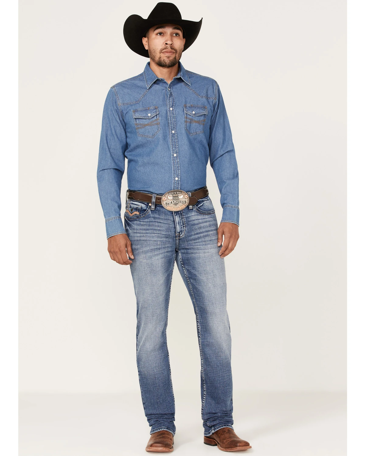 Cody James Men's Dice House Medium Wash Stretch Stackable Straight Jeans 3 Cody James Men's Dice House Medium Wash Stretch Stackable Straight Jeans