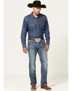 Rock & Roll Denim Men's Revolver Medium Wash Reflex Stretch Slim Straight Jeans -Fashion Store 2000367645 202 P3