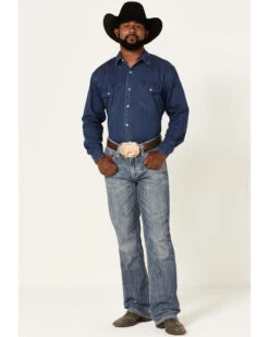 Rock & Roll Denim Men's Double Barrel Medium Wash Relaxed Bootcut Jeans -Fashion Store 2000367648 203 P3