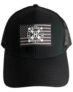 Howitzer Men's Circle Logo Flag Patch Mesh Back Trucker Cap -Fashion Store 2000367706 001 P3