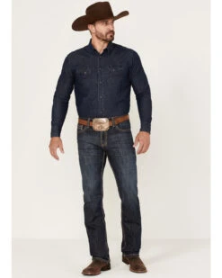 Rock & Roll Denim Men's Revolver Dark Wash Stretch Slim Straight Jeans 8 Rock & Roll Denim Men's Revolver Dark Wash Stretch Slim Straight Jeans -Fashion Store 2000368871 416 P3