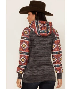 Hooey Women's Southwestern Contrast Print Summit Hoodie -Fashion Store 2000369085 022 P4