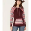 Hooey Women's Serape Stripe Contrast Print Savannah Hoodie -Fashion Store 2000369090 642 P1