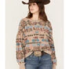 Ariat Women's Rainbow Vista Southwestern Sweatshirt -Fashion Store 2000371897 200 P1